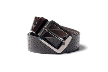 Men's Palladium Lines Leather Belt Brown 1